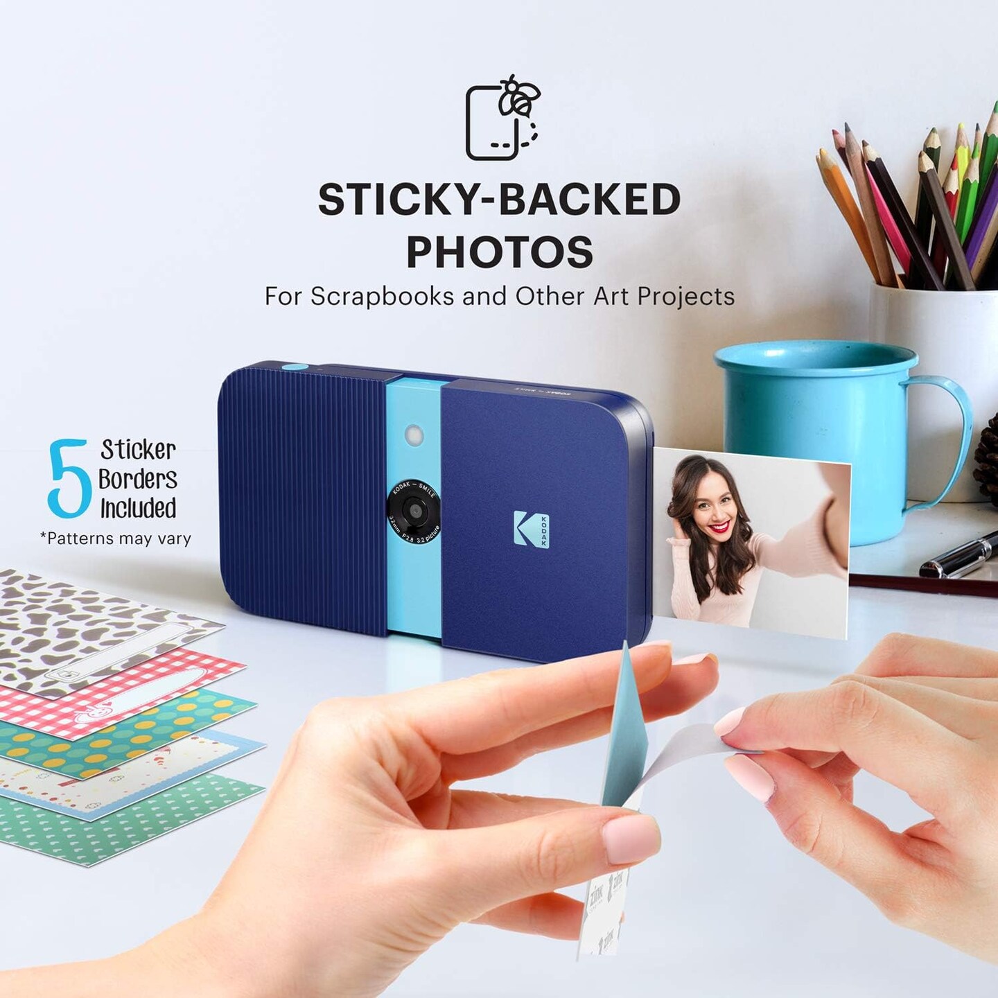 Kodak Smile Digital Instant Print Camera – Slide-Open 10MP Instant Camera & 2x3 Zink Photo Printer
