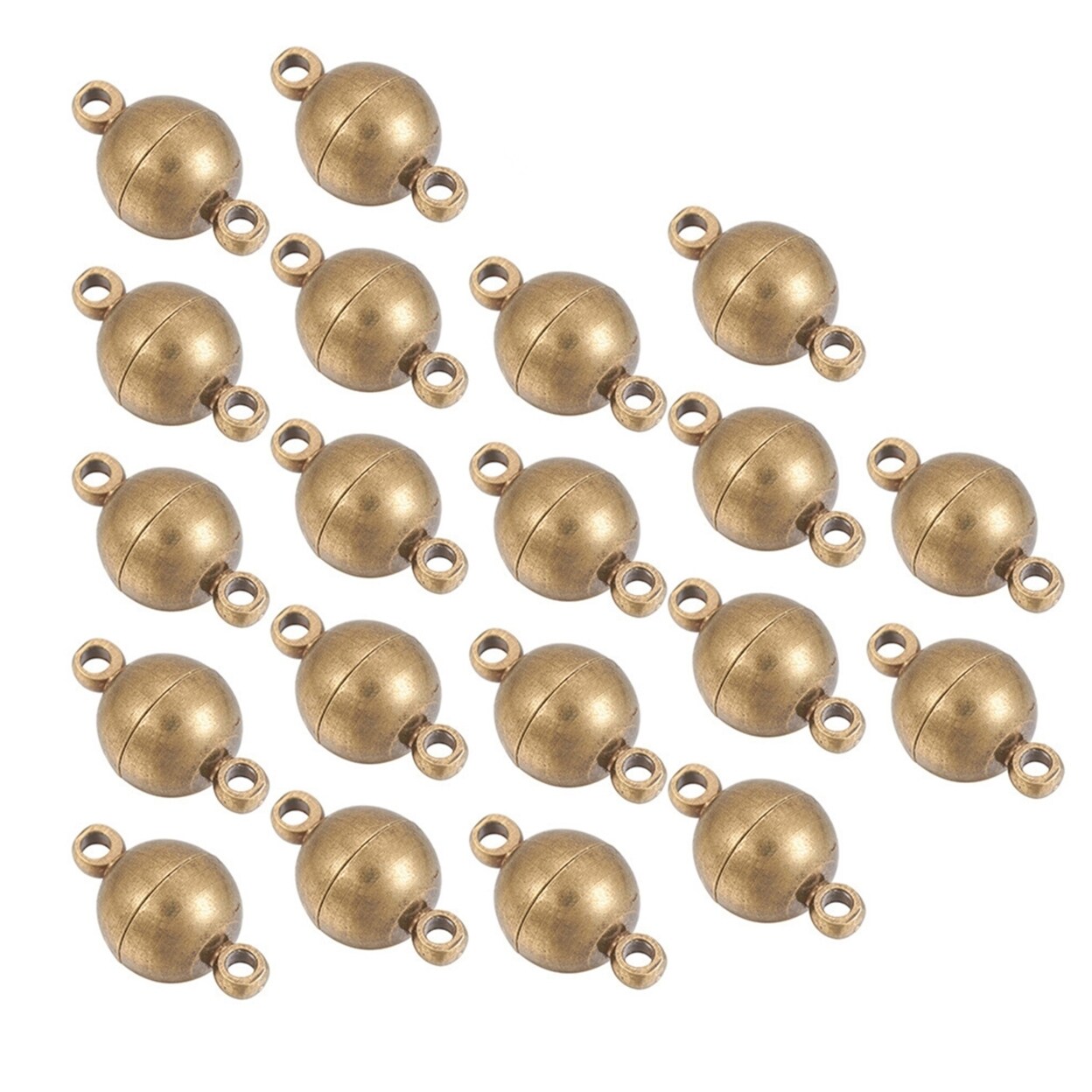 Generic 20pcs Brass Button Mini All-match 6mm Magnetic Brass Clasps For 