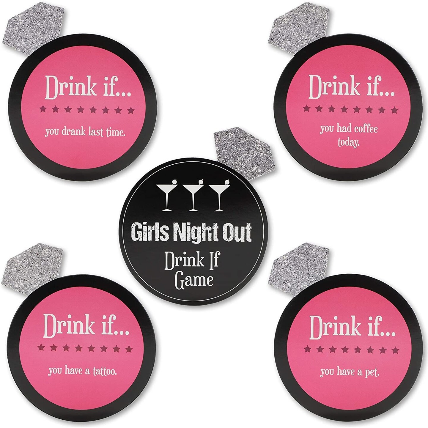 Bachelorette Party Drink If Card Game (4.7 x 3.7 in, 30-Pack)