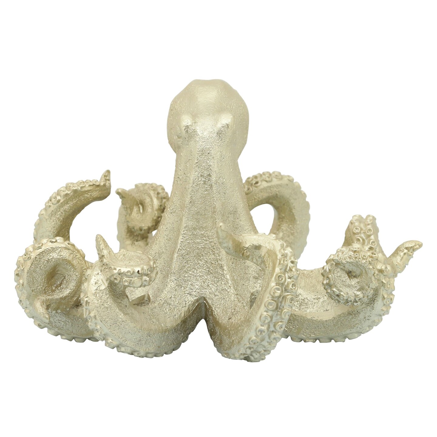 Kingston Living 10" Gold Octopus Figurine Tabletop Decor