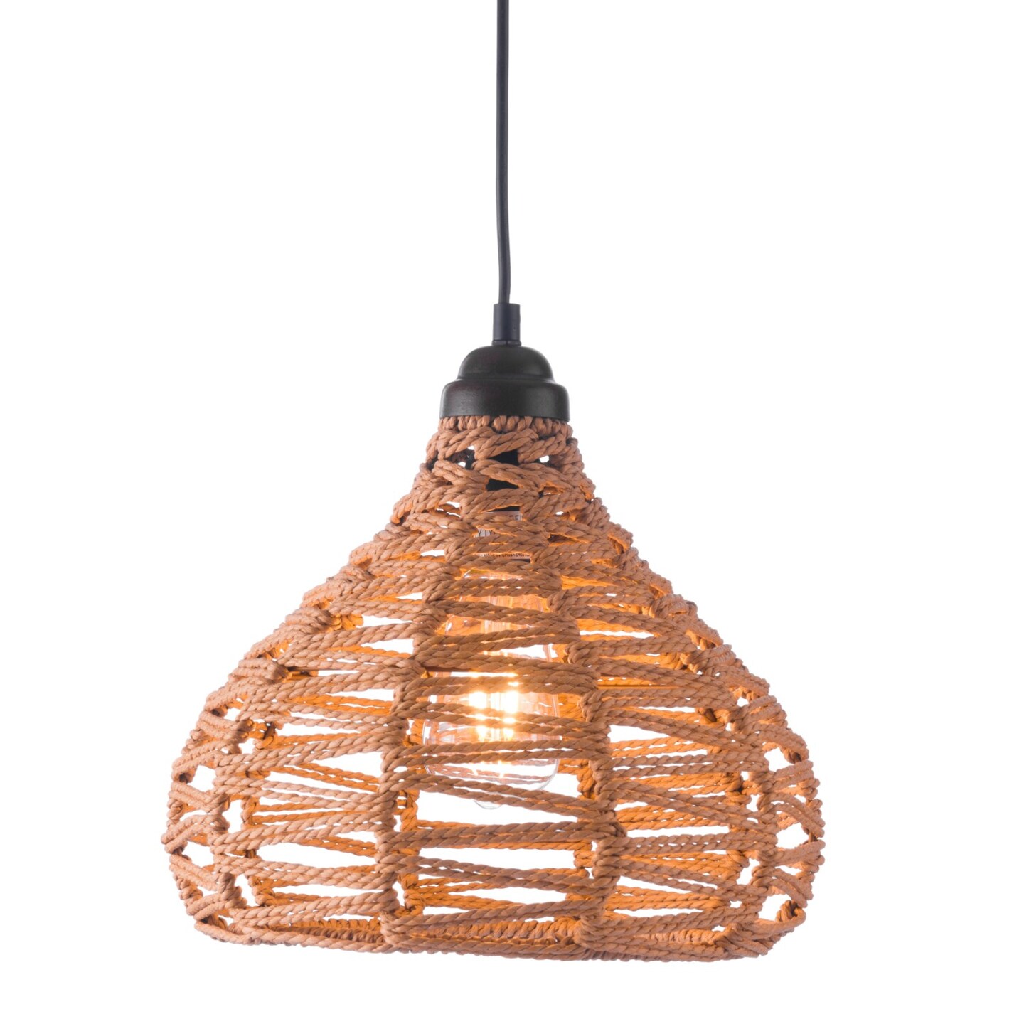 Modern Home 131.5&#x22; Beige and Black Teardrop Adjustable Ceiling Light Fixture