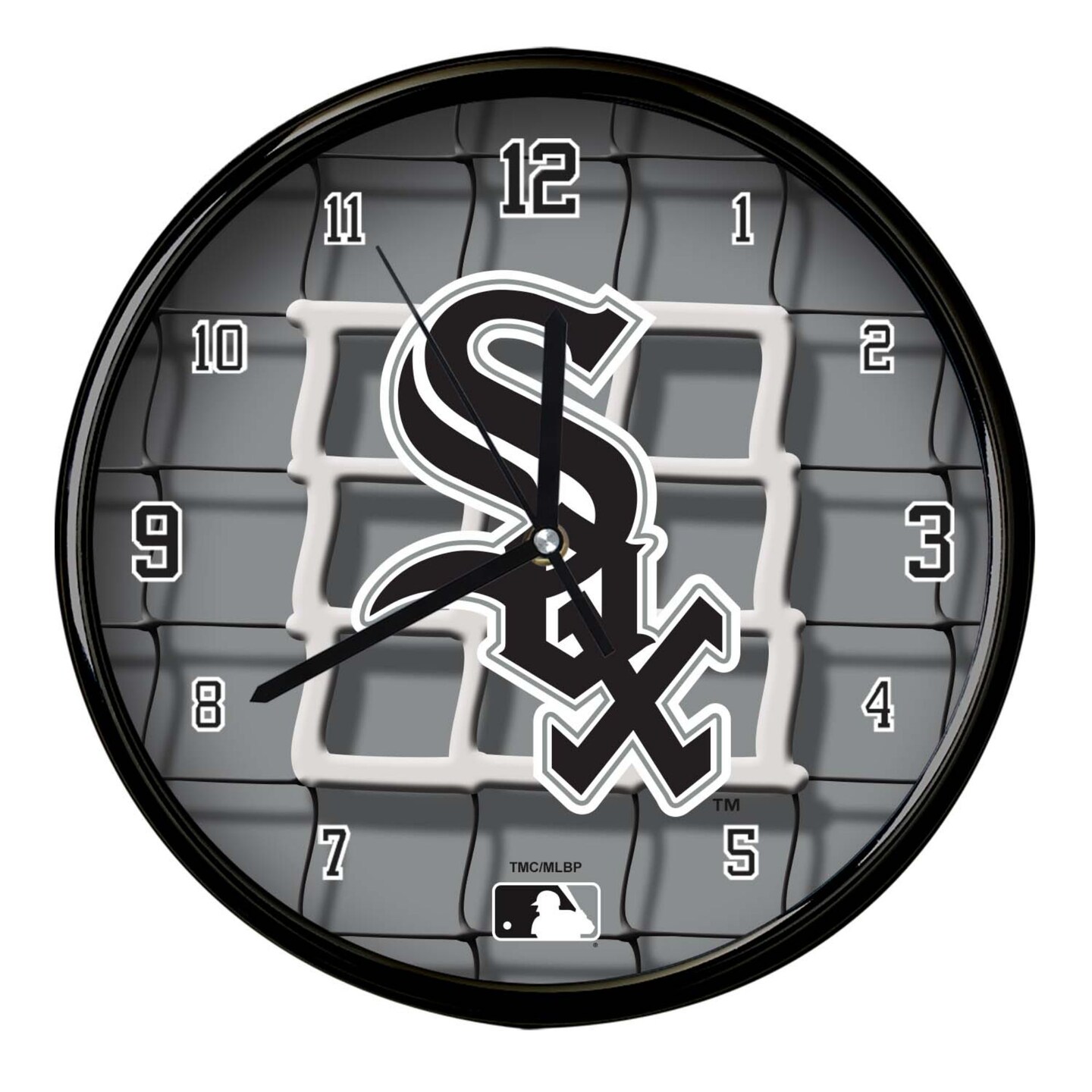 The Memory Company 11.5" Gray and Black MLB Chicago White Sox Net Wall Clock