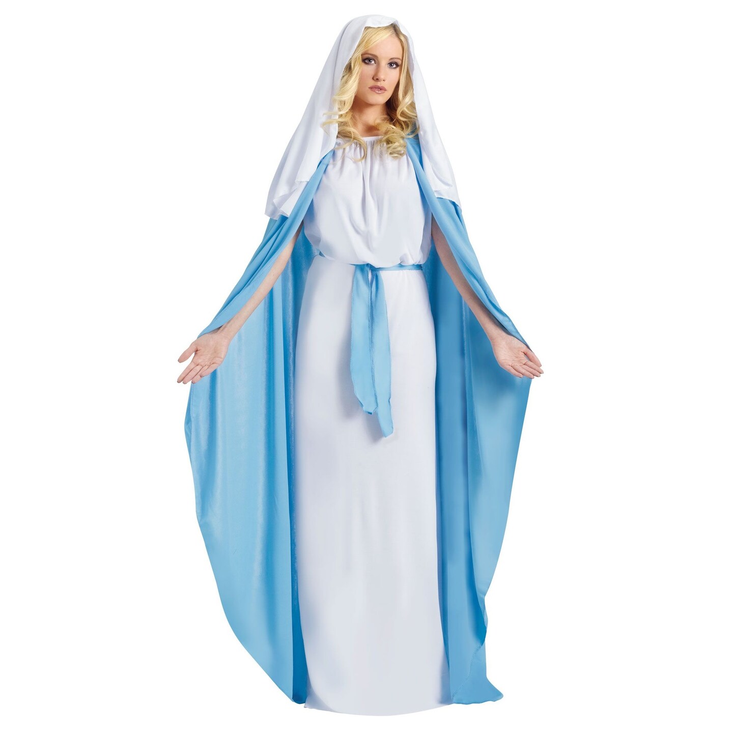 Fun World Blue and White Women's Mary Adult Christmas Costume
