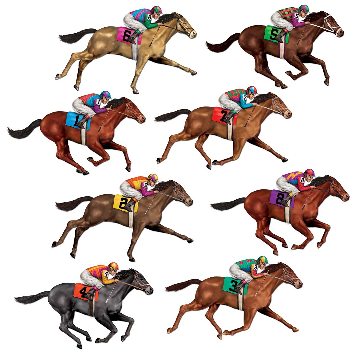 Party Central Club Pack of 96 Brown Race Horse Derby Wall Decor 29&#x22;