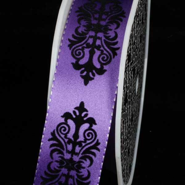The Ribbon People Purple and Black Royal Wired Craft Ribbon 1.5" x 27 Yards