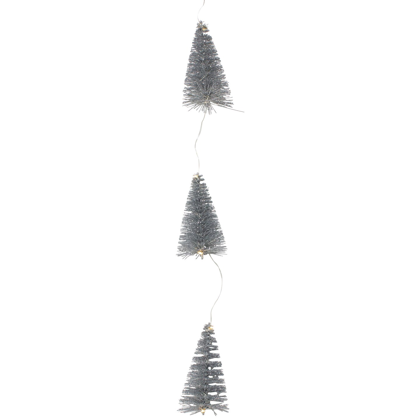 Northlight LED Lighted Battery Operated Mini Sisal Tree Christmas Garland - 8' - Warm White