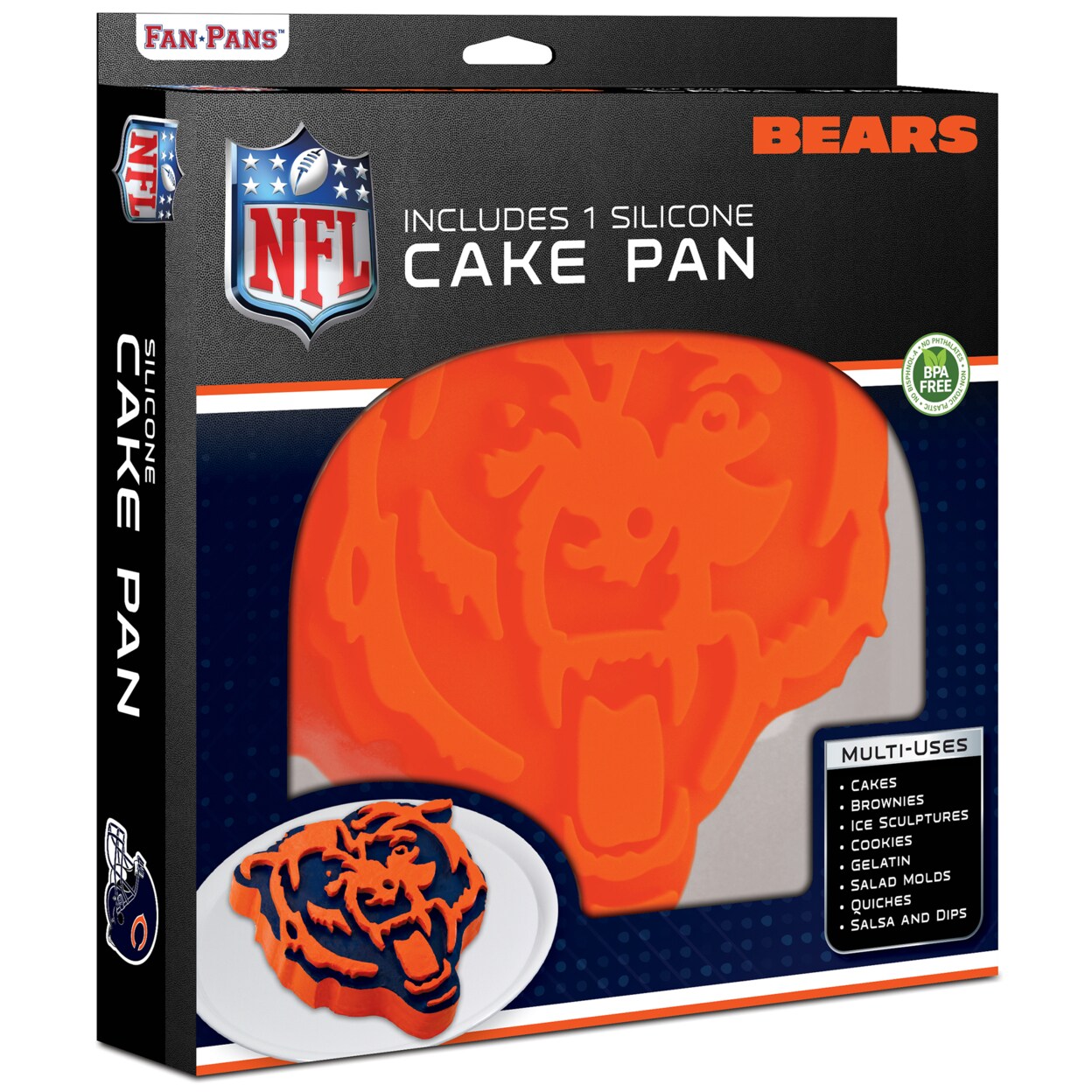 FANPAN MasterPieces  s NFL Chicago Bears Team Logo Silicone Cake Pan