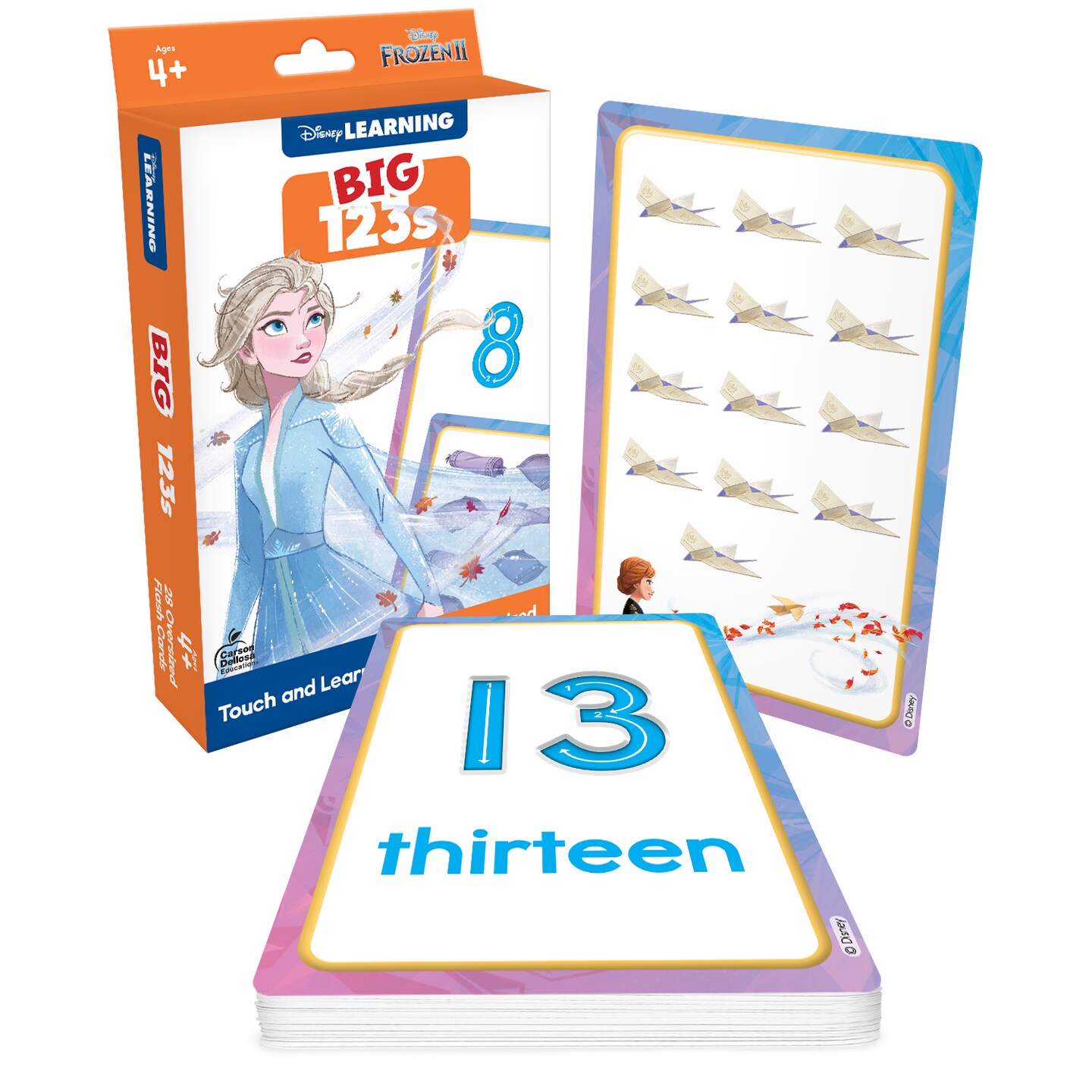 Disney Learning Frozen 2 BIG Number Flash Cards for Counting Numbers 0-25, Numbers Flash Cards for Kids Ages 4-8, Preschool, Kindergarten, and 1st Grade, Math Flash Cards