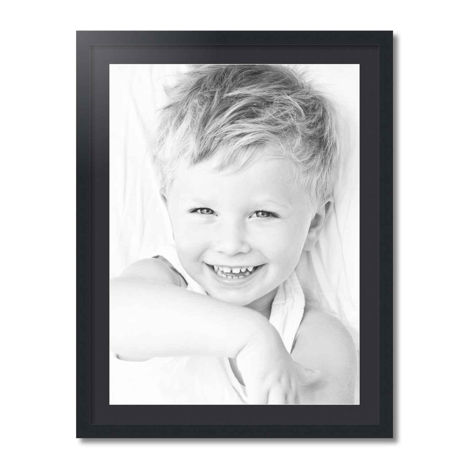 ArtToFrames 26x34&#x22; Matted Picture Frame with 22x30&#x22; Single Mat Photo Opening Framed in 1.25&#x22; Black and 2&#x22; Mat (FWM-3926-26x34)
