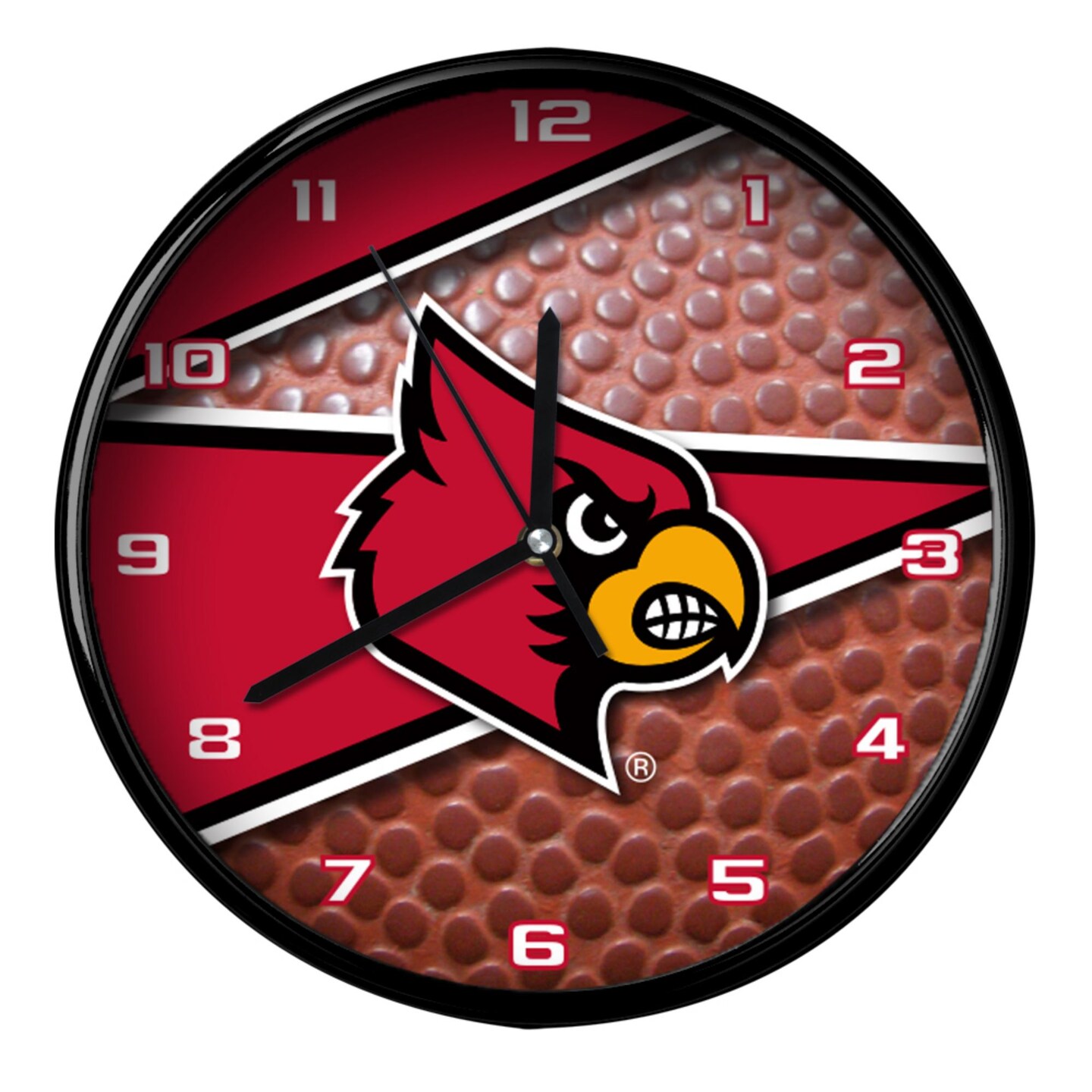 The Memory Company 11.5" Red and White NCAA Louisville Cardinals Wall Clock