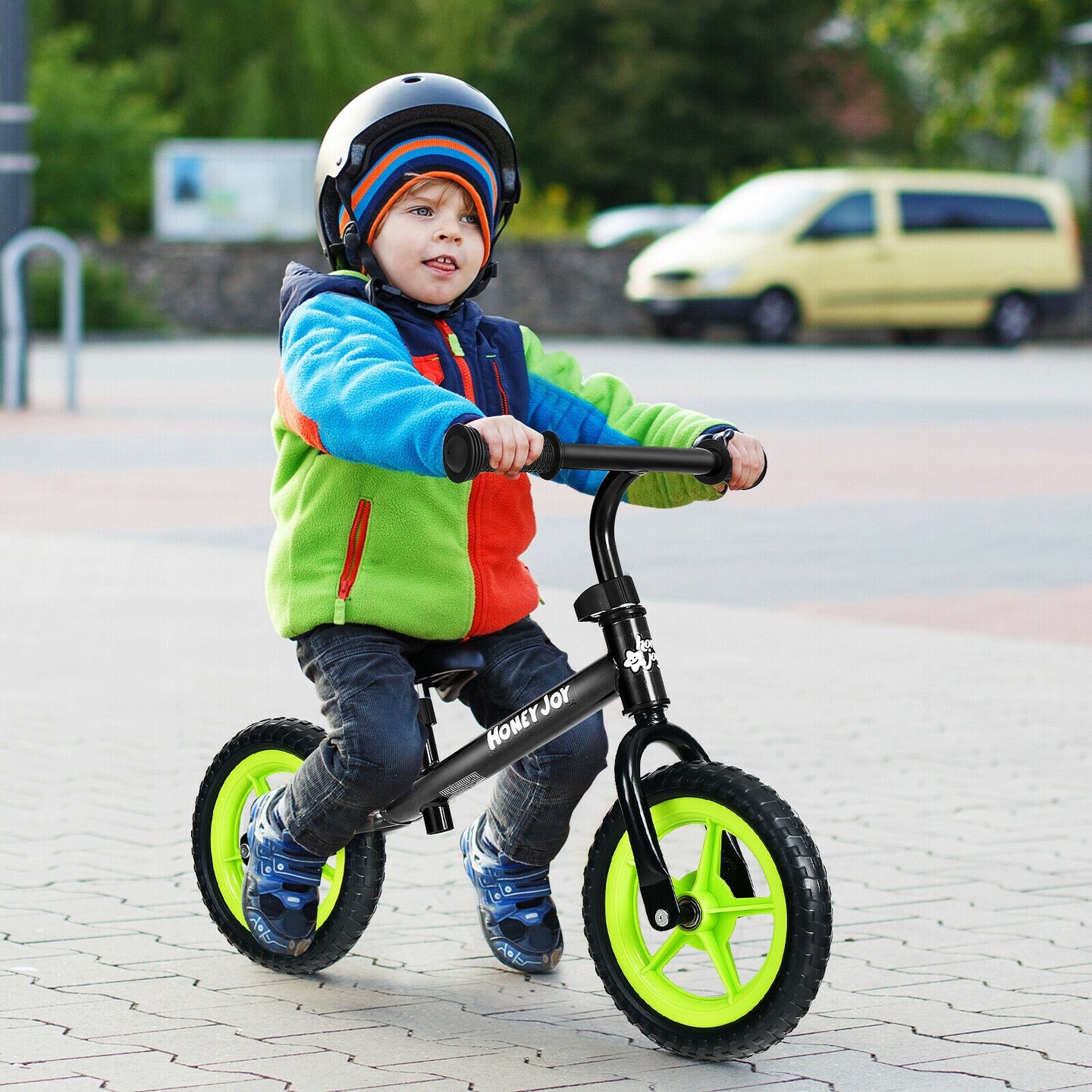 Kids No Pedal Balance Bike with Adjustable Handlebar and Seat