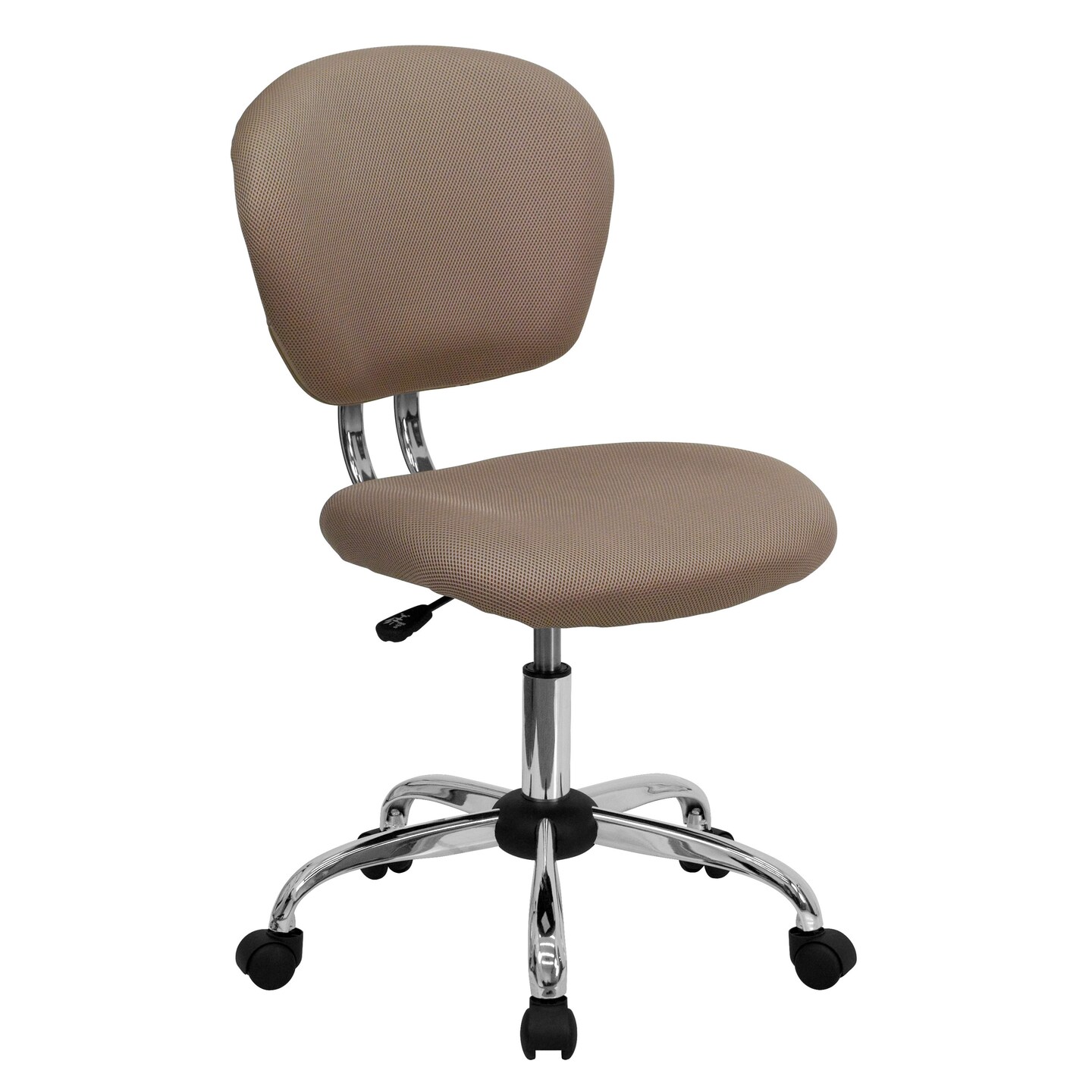 Emma and Oliver Mid-Back Mesh Padded Swivel Task Office Chair with Chrome Base