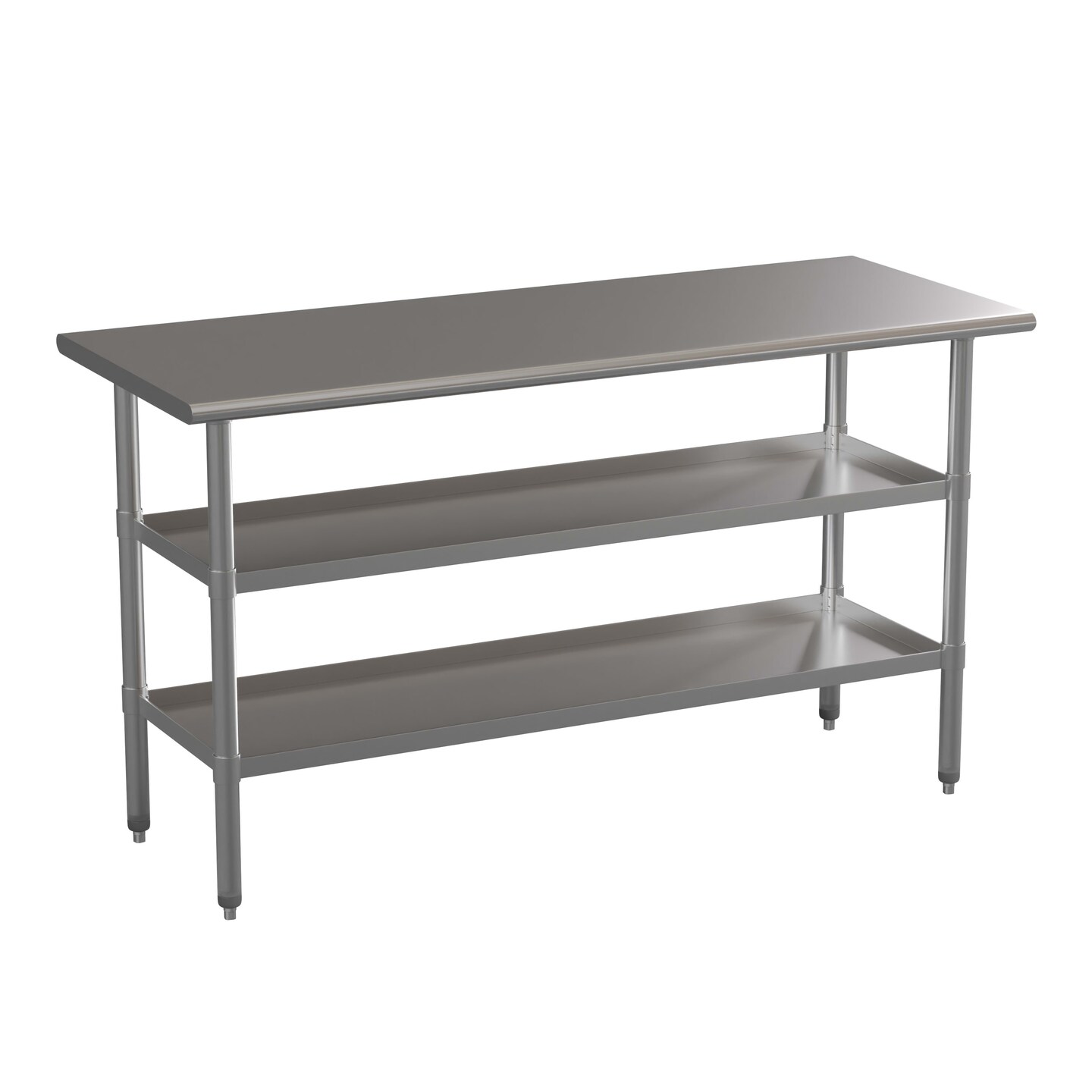 Emma and Oliver NSF Certified Stainless Steel 18 Gauge Work Table with 2 Undershelves