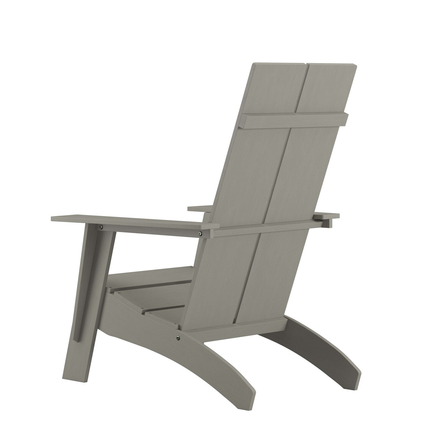 Merrick Lane Set of 2 Piedmont Modern All-Weather Poly Resin Wood Adirondack Chairs