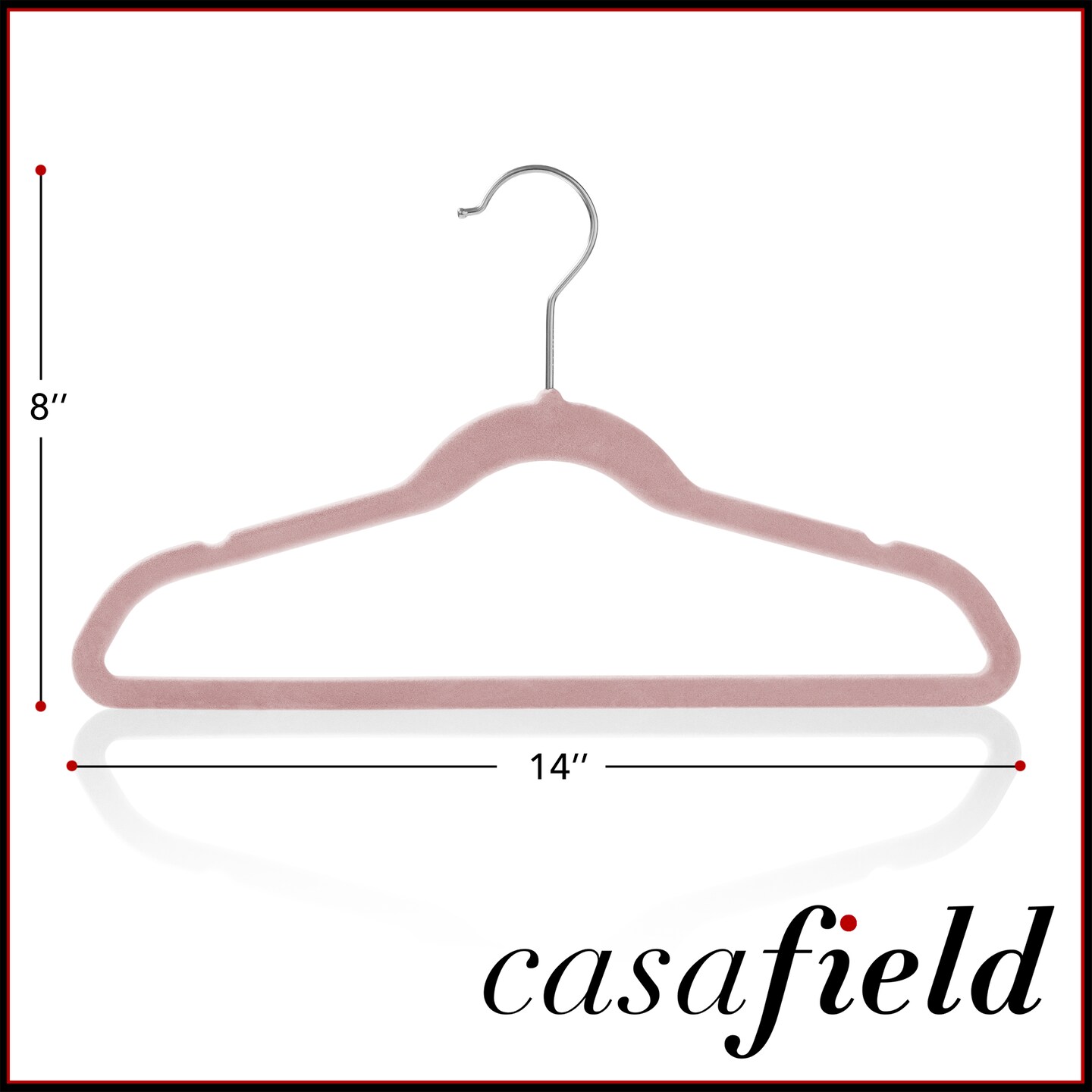 Casafield 100 Velvet Kid's Hangers - 14" Size for Children's Clothes