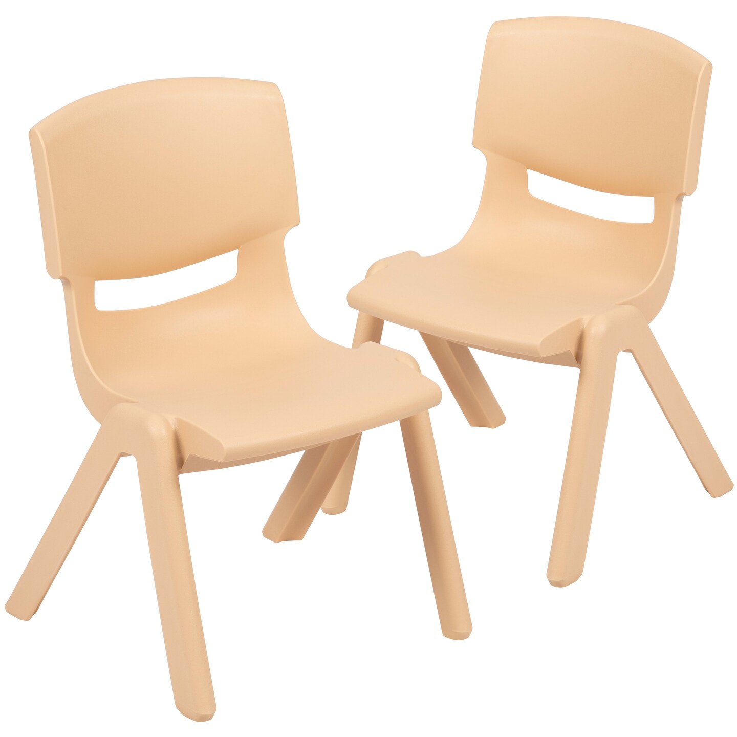 Emma and Oliver 2 Pack Plastic Stackable School Chair with 12&#x22;H Seat, Preschool Seating