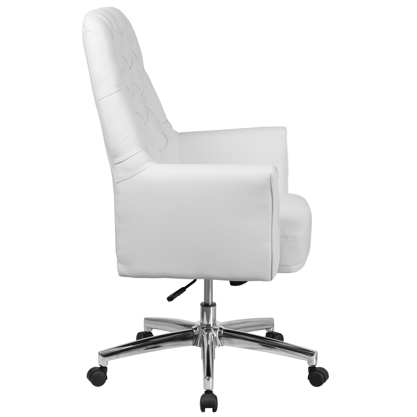 Merrick Lane Chamberlain Office Chair Ergonomic Executive Tufted Mid-Back With Padded Arms 360° Swivel And Adjustable Height