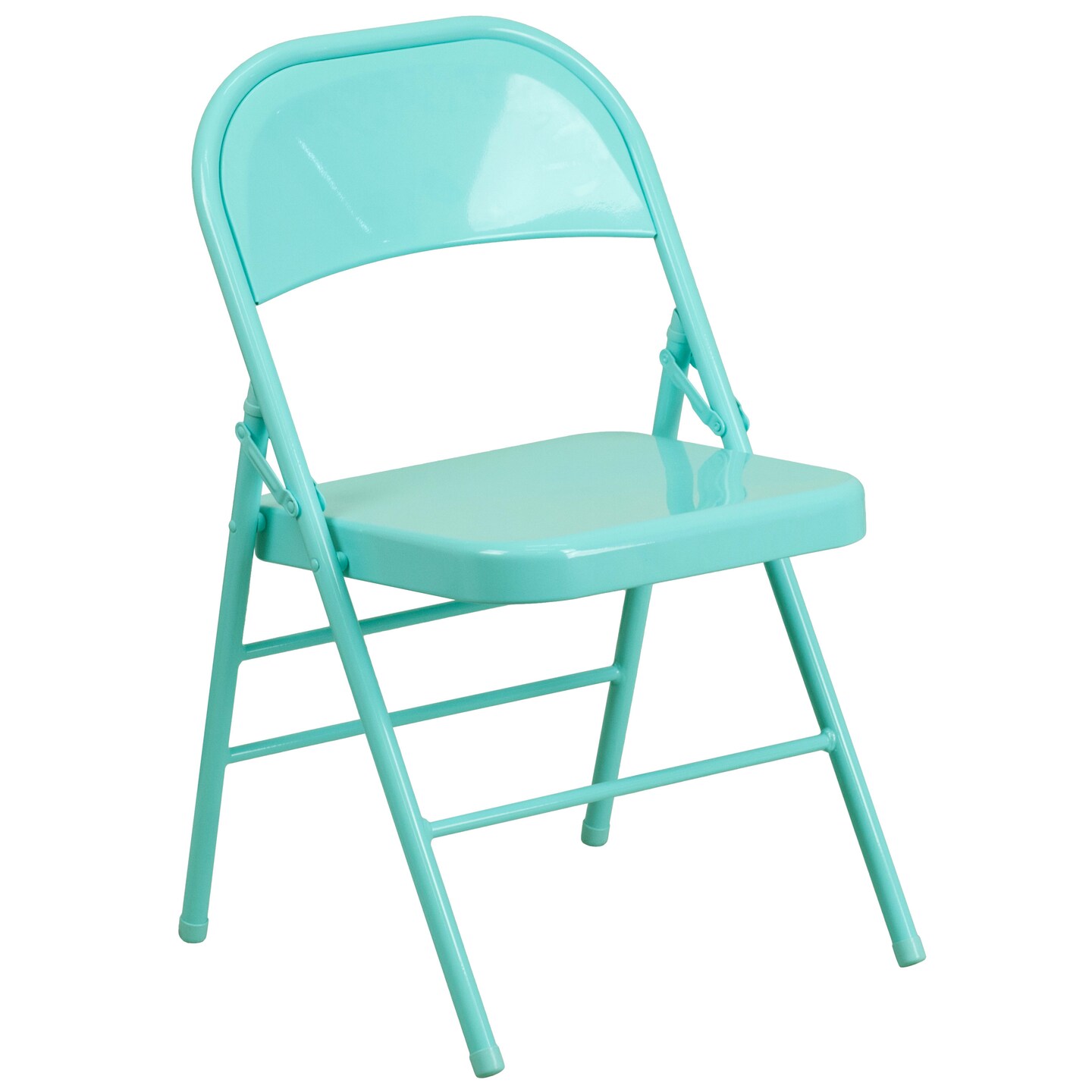 Emma and Oliver 4 Pack Colorful Metal Folding Chair Teen and Event Seating