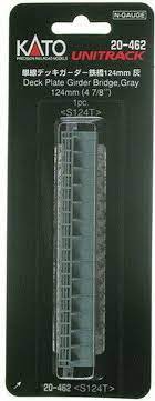 Kato N-Scale Kato KAT20462 N 124mm 4-7/8" Deck Plate Girder Bridge, Gray Train Track