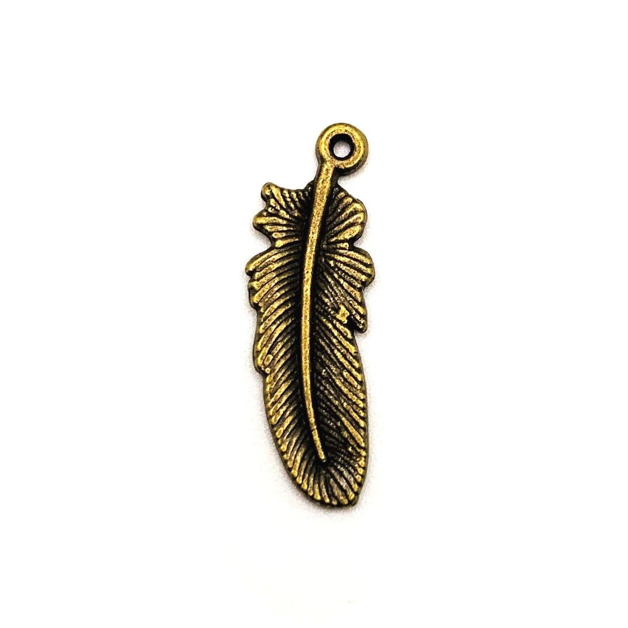 4, 20 or 50 Pieces: Bronze Feather Charms | Michaels