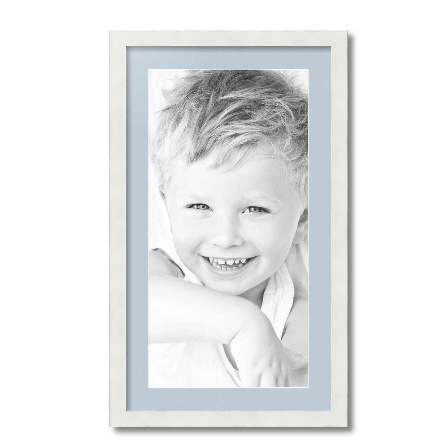 ArtToFrames 16x28" Matted Picture Frame with 12x24" Single Mat Photo Opening Framed in 1.25" White and 2" Mat (FWM-3966-16x28)
