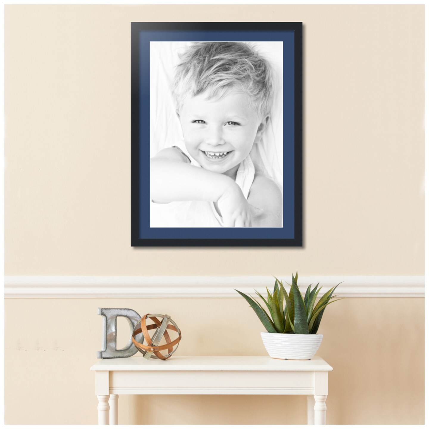 ArtToFrames 24x32&#x22; Matted Picture Frame with 20x28&#x22; Single Mat Photo Opening Framed in 1.25&#x22; Black and 2&#x22; Mat (FWM-3926-24x32)