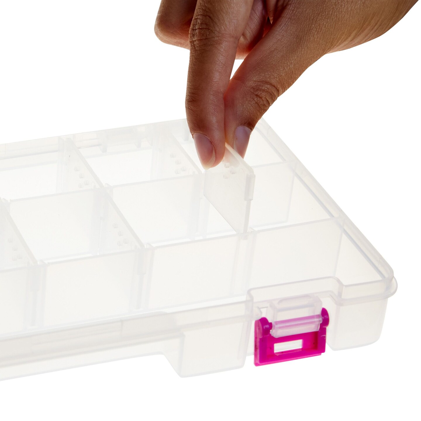 Pink Tackle Box for Women, 4 Drawer, 13 Compartment Tool Storage Organizer for Crafts, Dolls, Nail Kits, Sewing (10 x 10 Inches)
