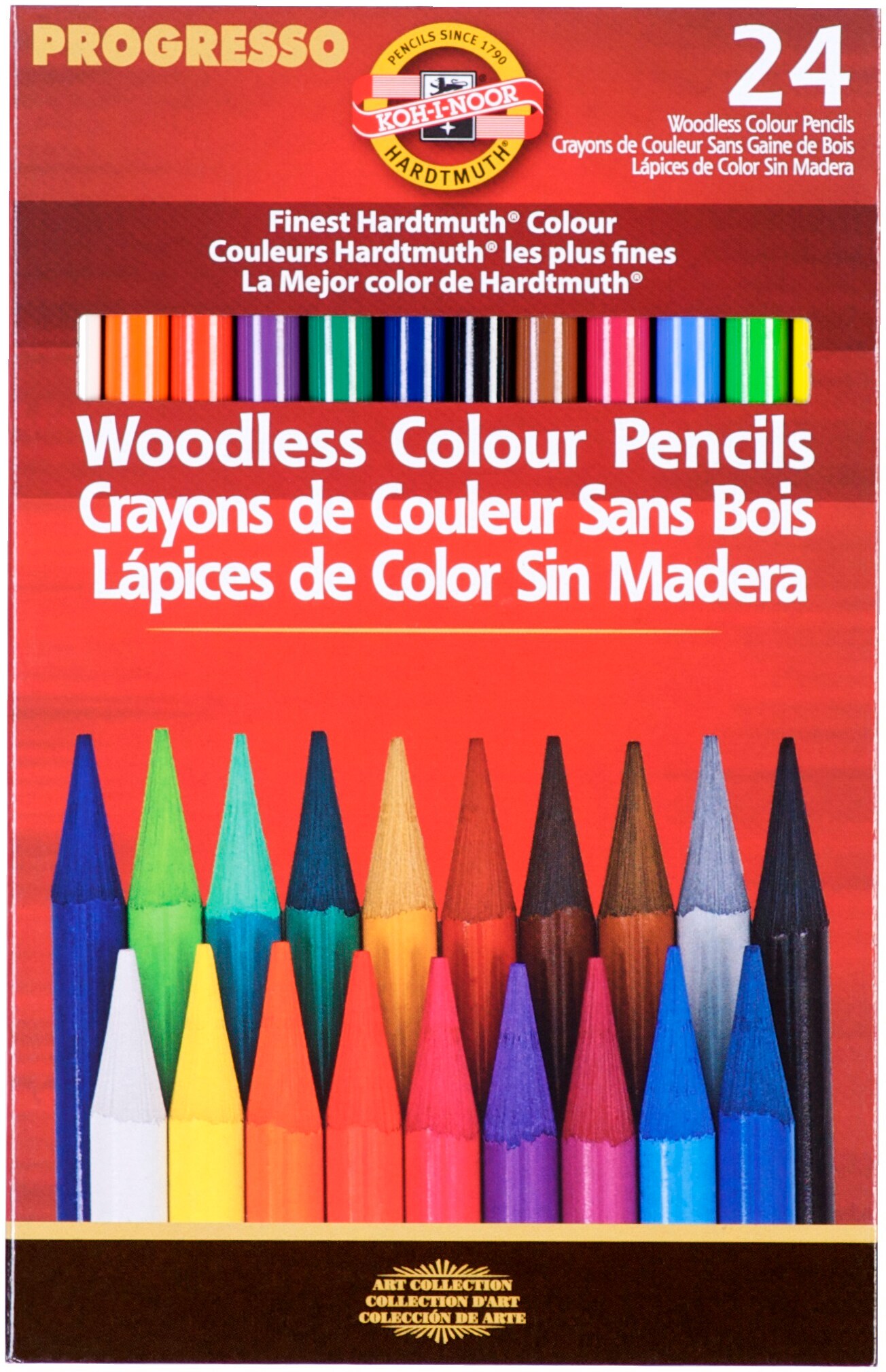 Koh-I-Noor Progresso Woodless Colored Pencils 24/Pkg-Assorted Colors