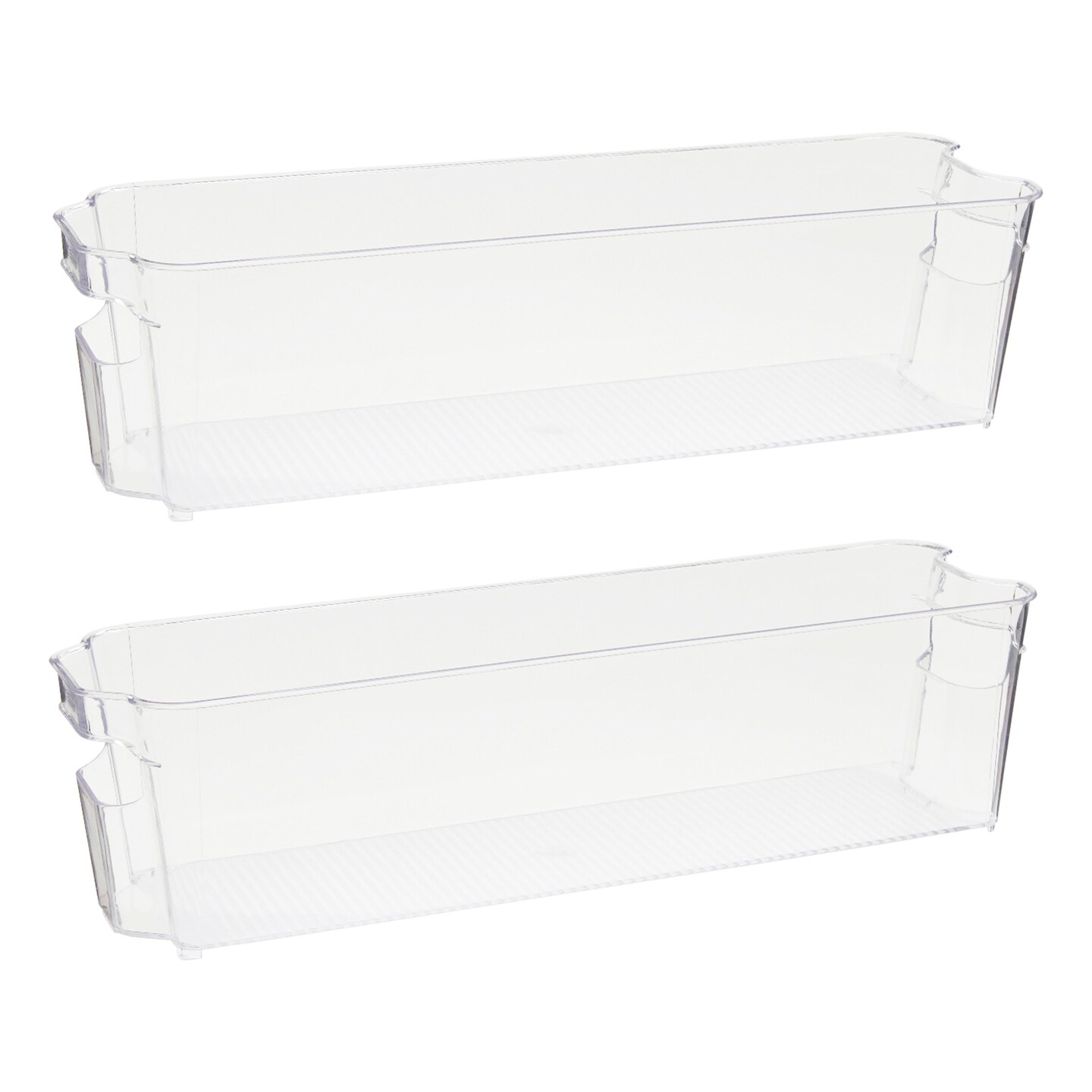 Clear Plastic Freezer Organizers, Breastmilk Storage Containers (14.5 x 4 x  3.75 In, 2 Pack)