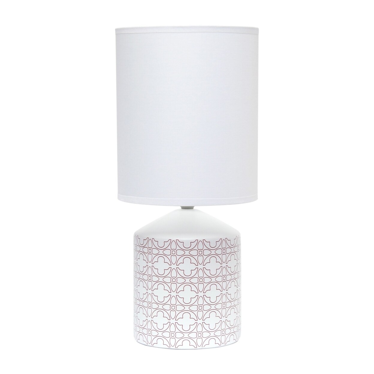 Simple Designs   Fresh Prints Table Lamp -  Tan Flowers