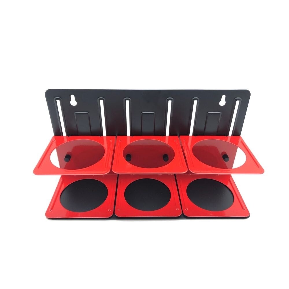 Taj Tools Magnetic Can Bottle Holder, Aerosol And Spray Can Holder - Black and Red