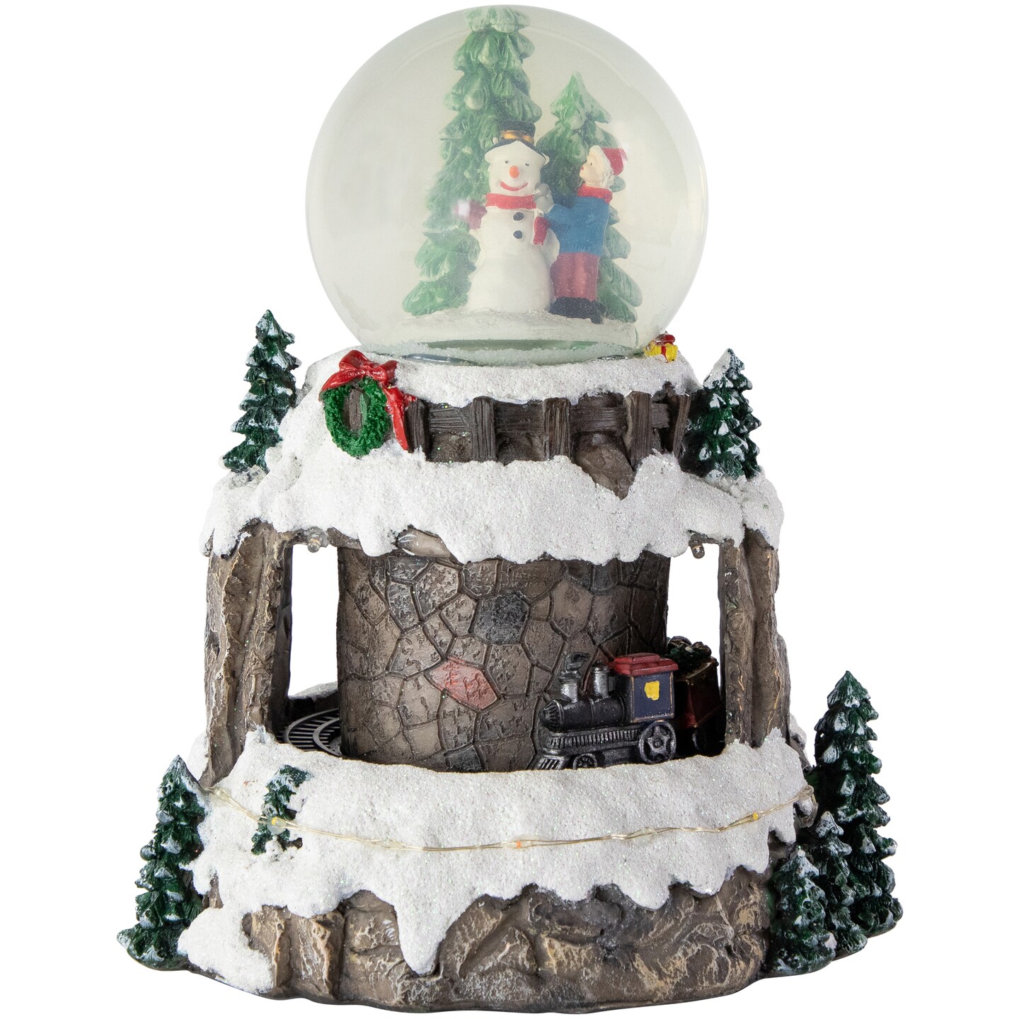 Northlight 9.25&#x22; LED Lighted Animated and Musical Christmas Snowman Snow Globe
