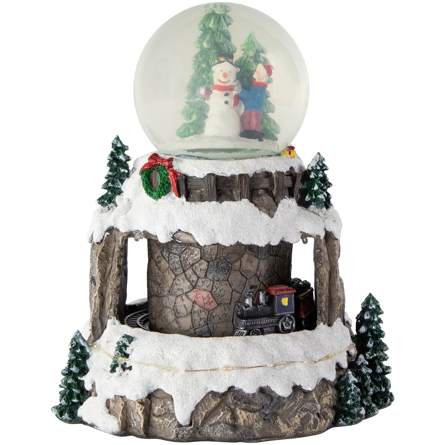 Northlight LED Lighted Animated and Musical Christmas Snowman and Train Snow Globe - 9.25"