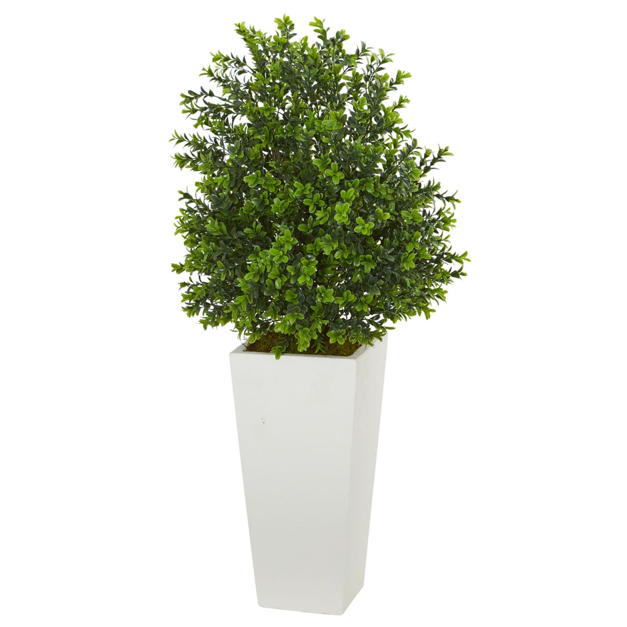 Nearly Natural Sweet Grass Artificial Plant in White Tower Planter (Indoor - Outdoor)