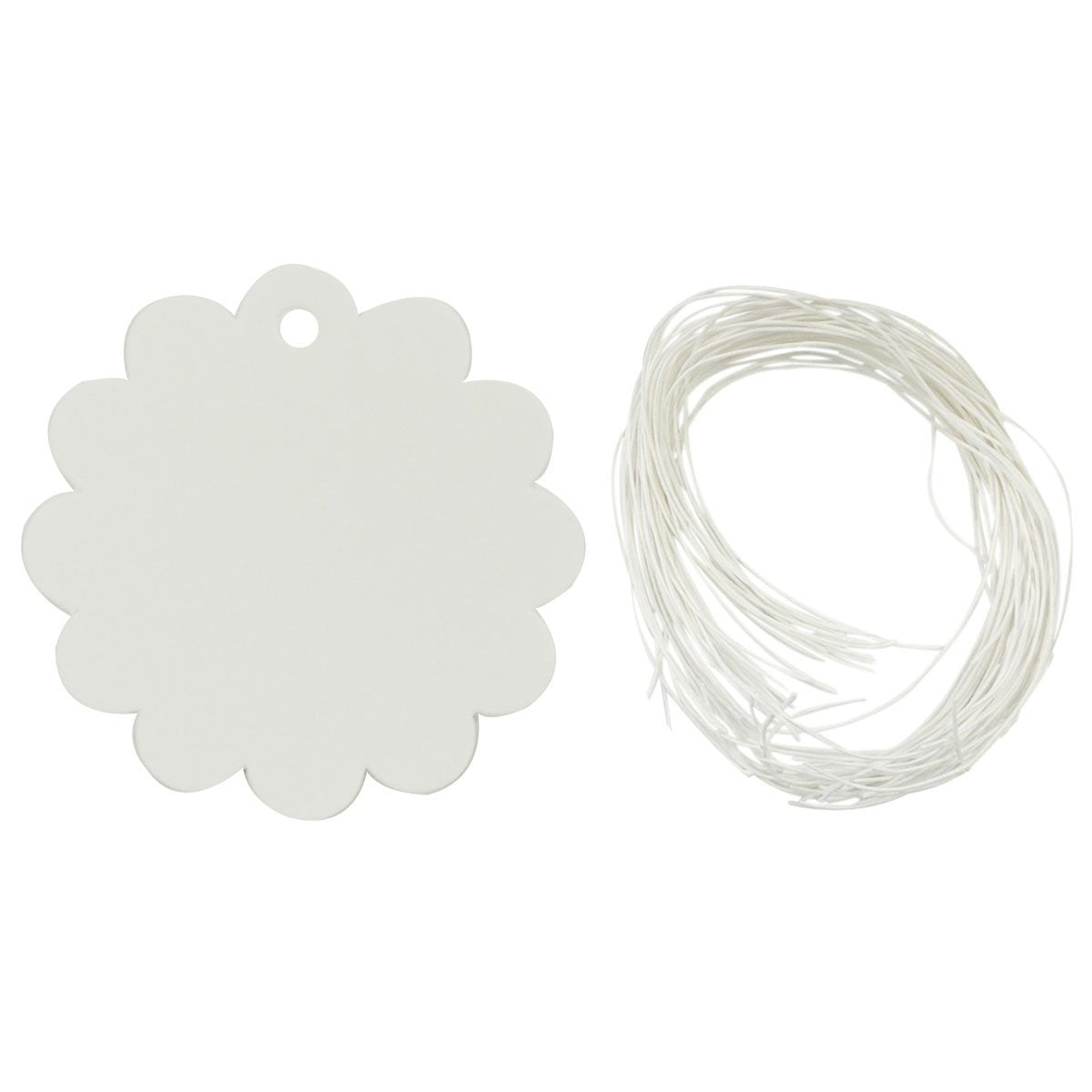 Wrapables 50 Gift Tags/Kraft Hang Tags with Free Cut Strings for Gifts, Crafts & Price Tags