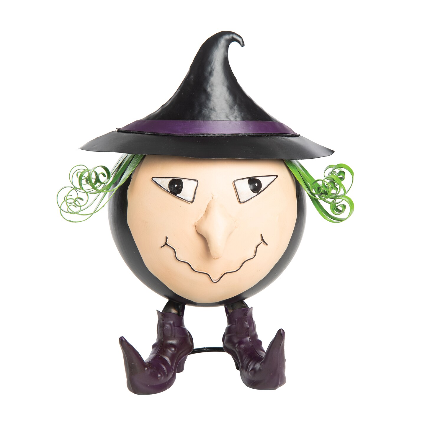 Witch Halloween Figure with Halloween Candy Halloween Bowl