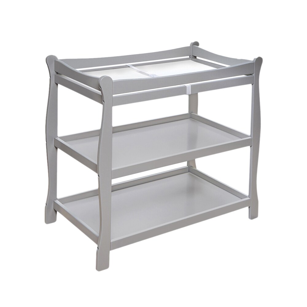 Badger Basket Co. Kids Sleigh Style Changing Table - Gray