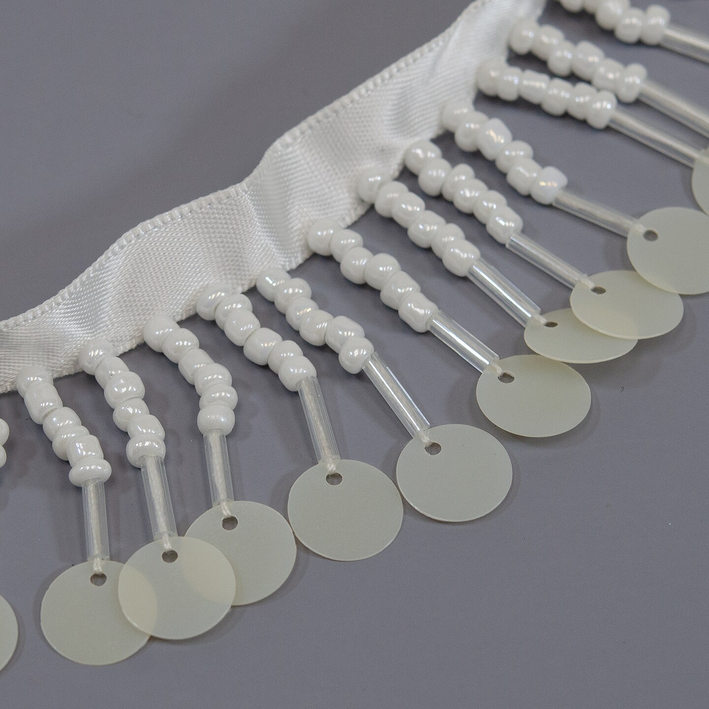 Lorraine 1-1/2&#x22; Beaded and Sequined Fringe Trim