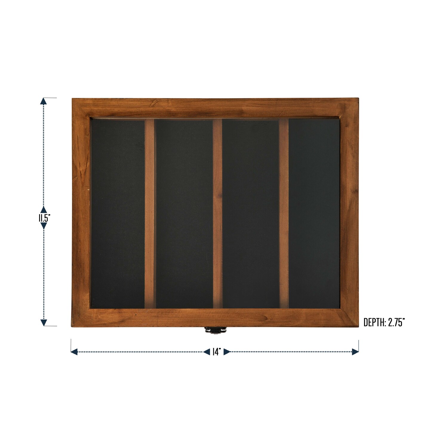HBCY Creations Medals Display Case - Solid Wood with Acrylic Window - Anti-Theft Lock with 2 Keys - For Mementos and Keepsakes