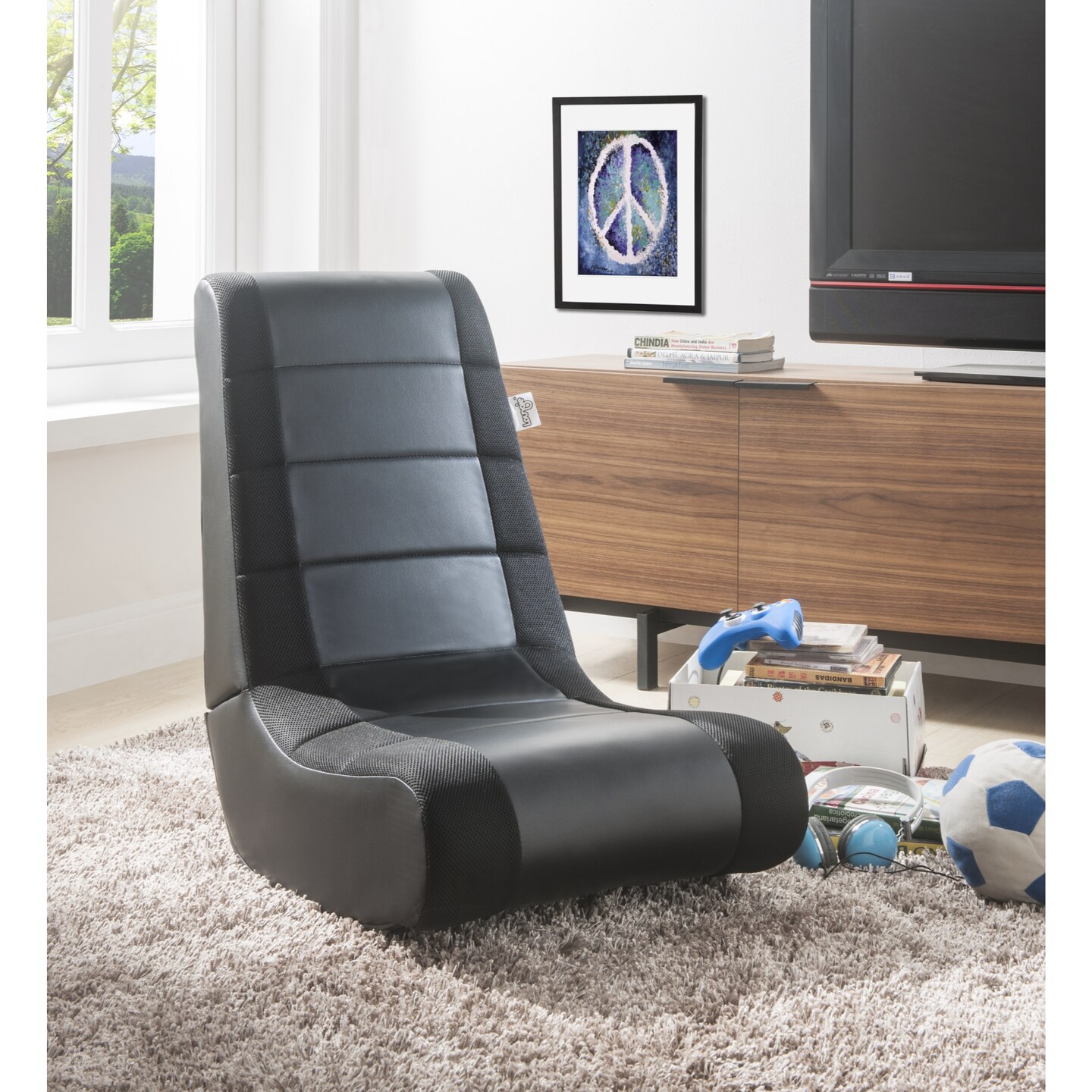 Rockme Video Gaming Rocker Chair For Kids, Teens, Adults, Boys Or Girls