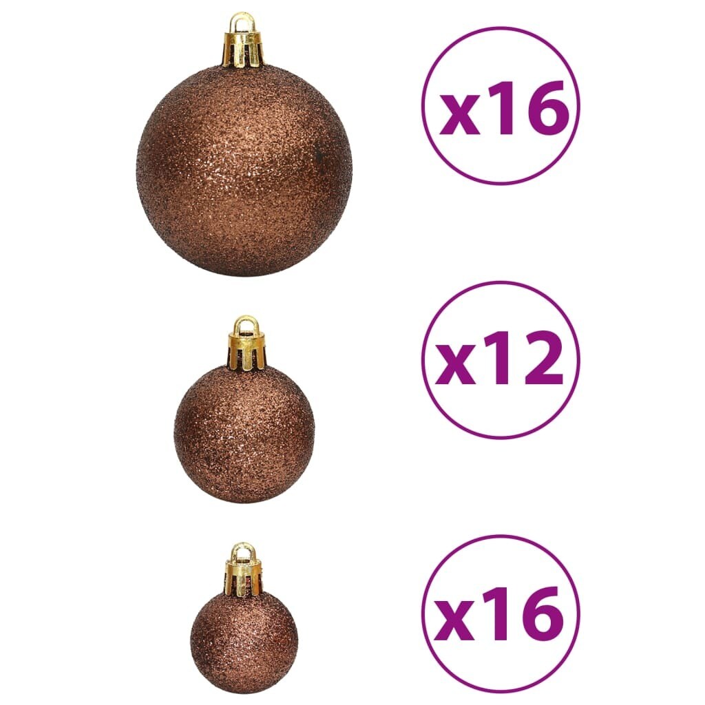 Christmas Baubles 100 pcs  1.2&#x22; / 1.6&#x22; / 2.4&#x22;