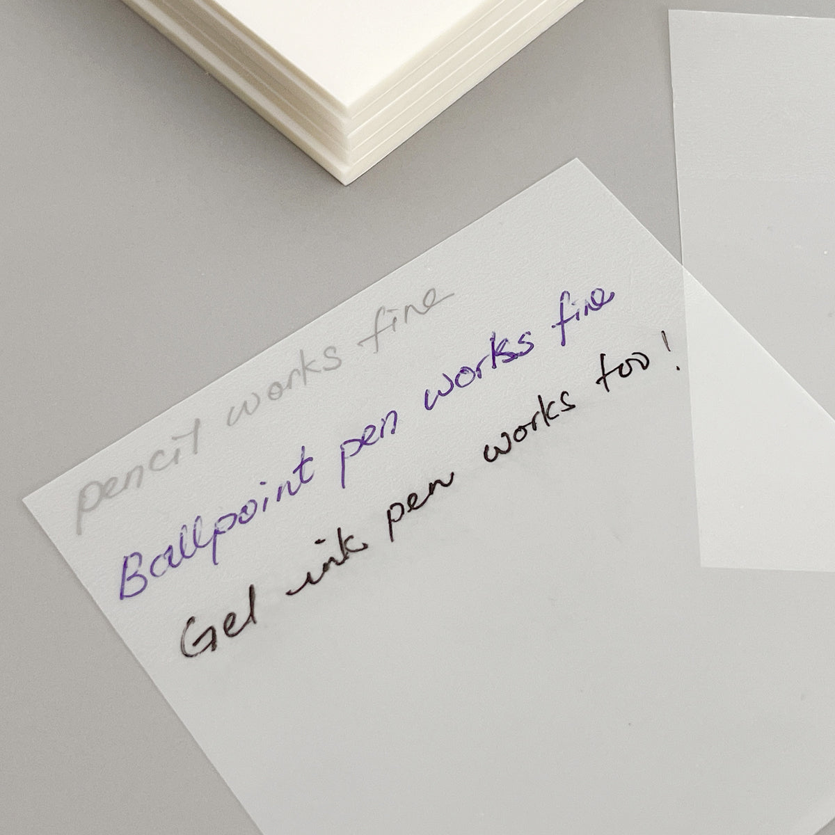 Wrapables Transparent Sticky Notes, Waterproof Self-Adhesive Memos for Home, School, Office (Set of 5)