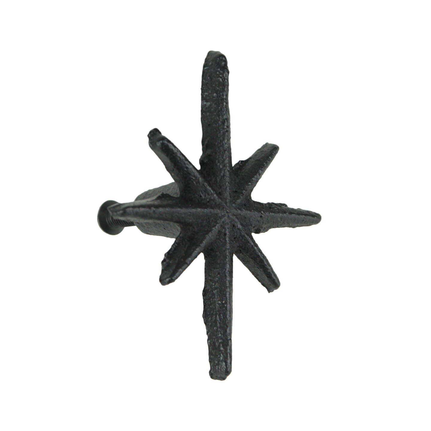 Set of 6 Antique Finish Mid Century Modern Starburst Drawer Pulls