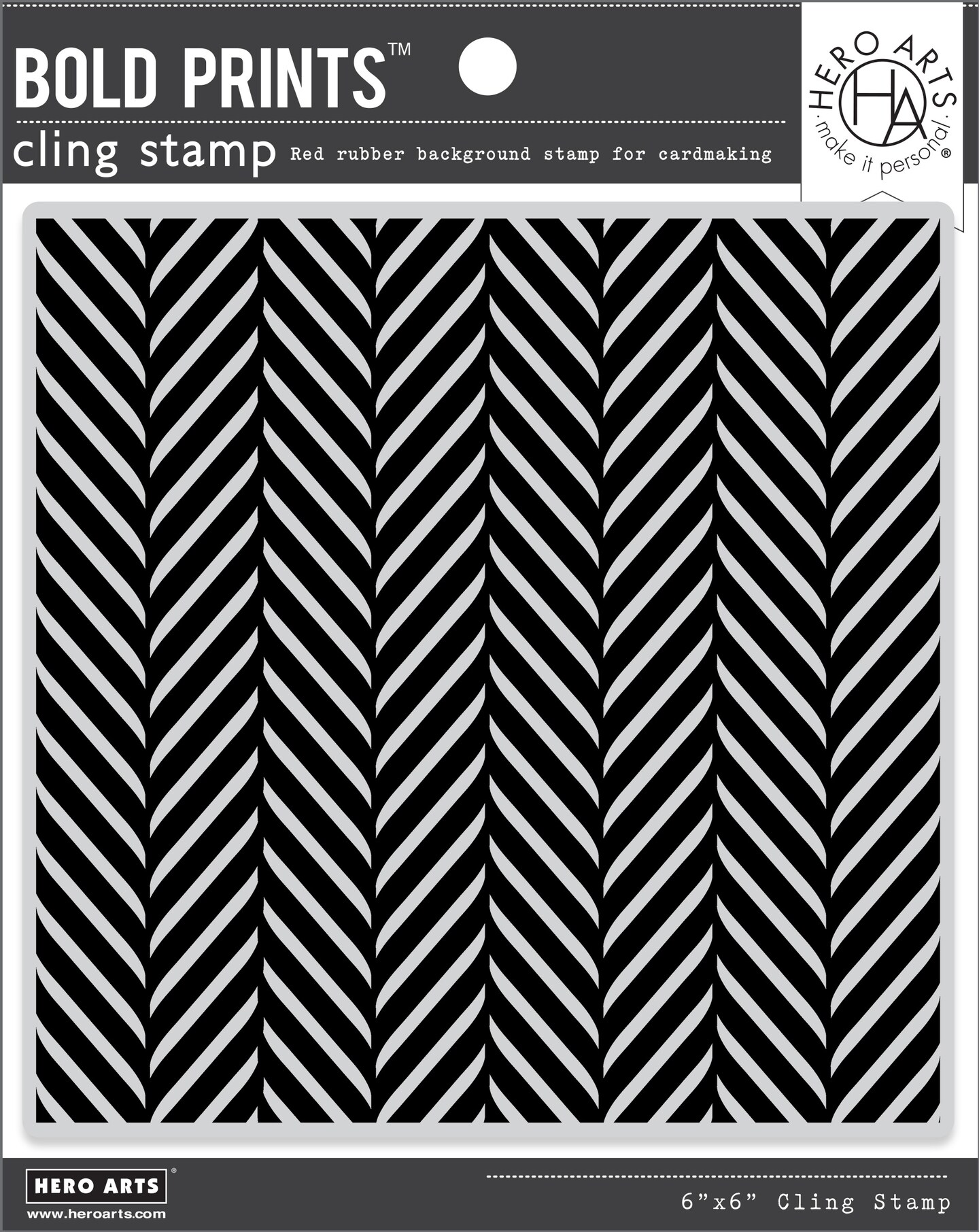 Hero Arts Cling Stamp 6&#x22;X6&#x22;-Abstract Feather Bold Prints
