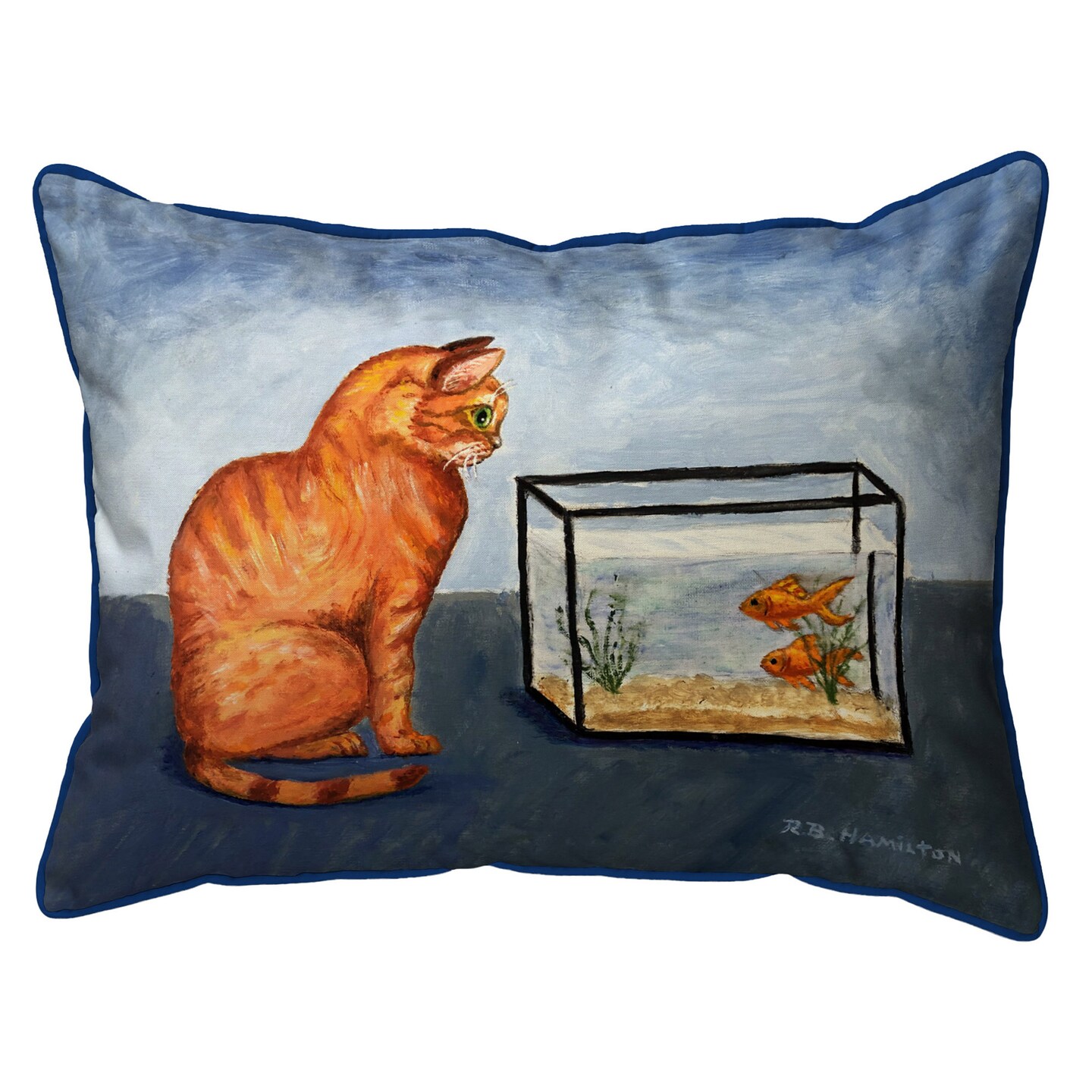 Betsy Drake Orange Like Me Extra Large Zippered Indoor/Outdoor Pillow 20x24
