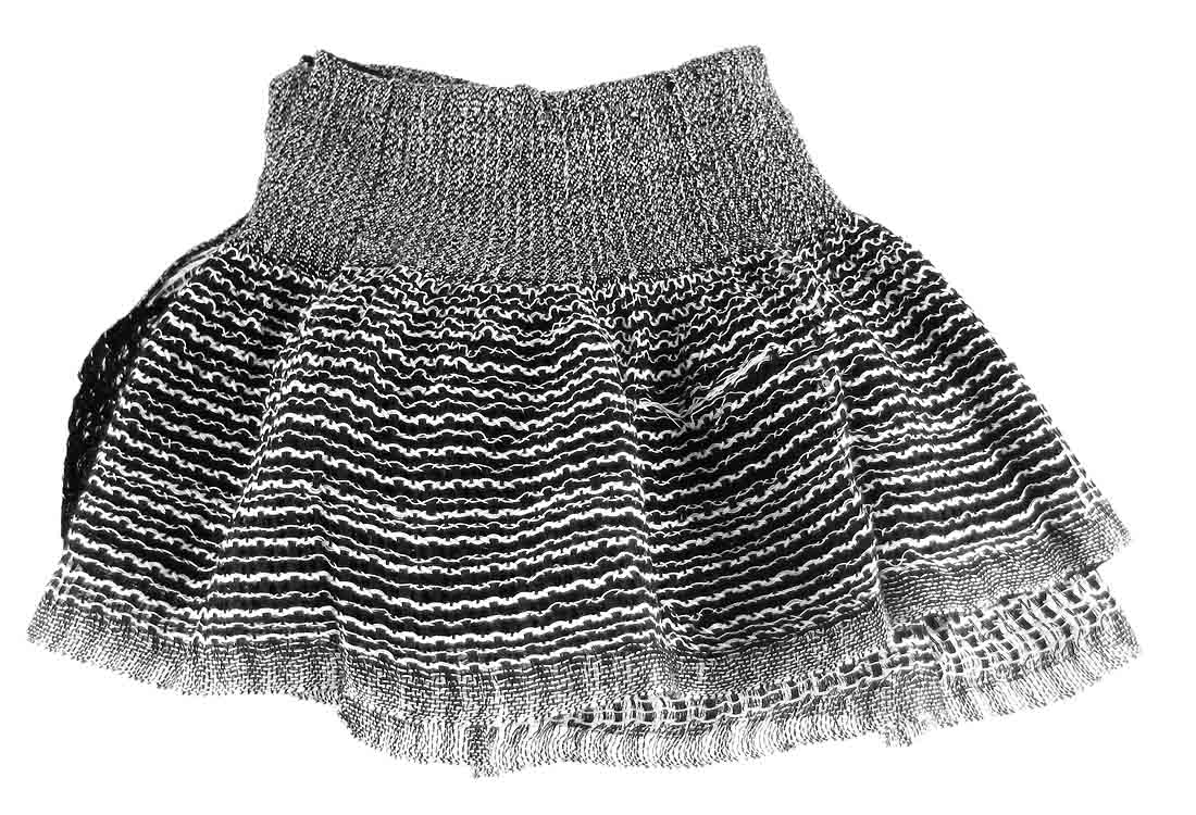 Black &#x26; White Metallic Stretchy Hip Scarf