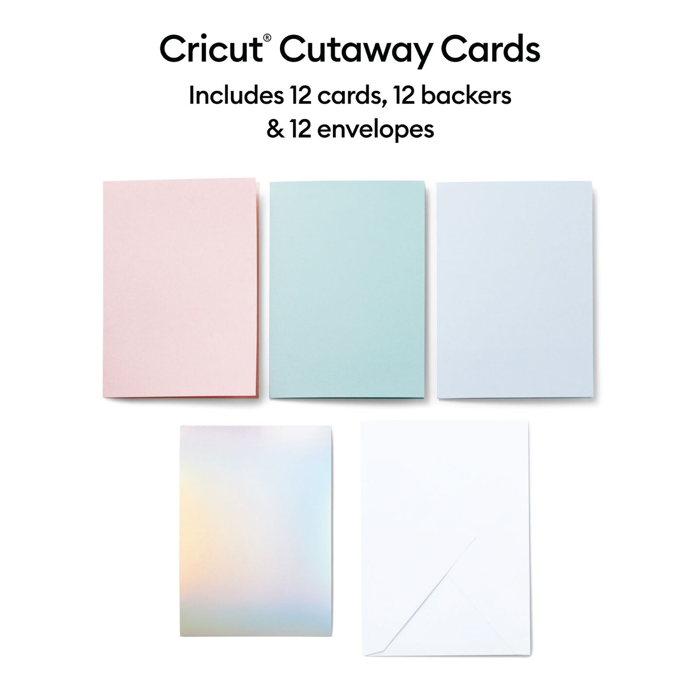 Cricut Cutaway Cards, R40 Pastels Sampler 12 Count