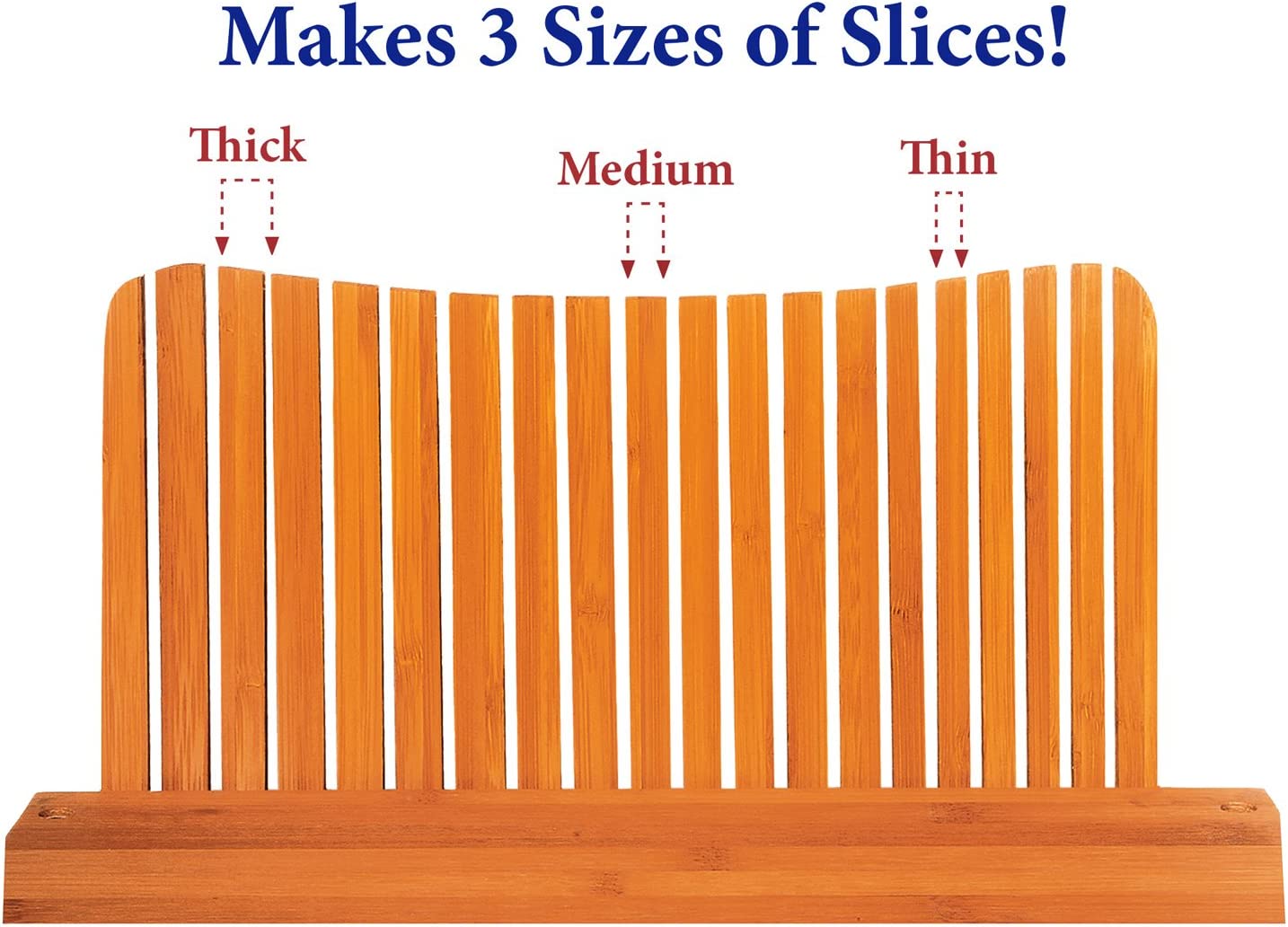 Dbtech Wood Bread Slicer for Homemade Bread, Compact & Foldable Bread Slice Guide