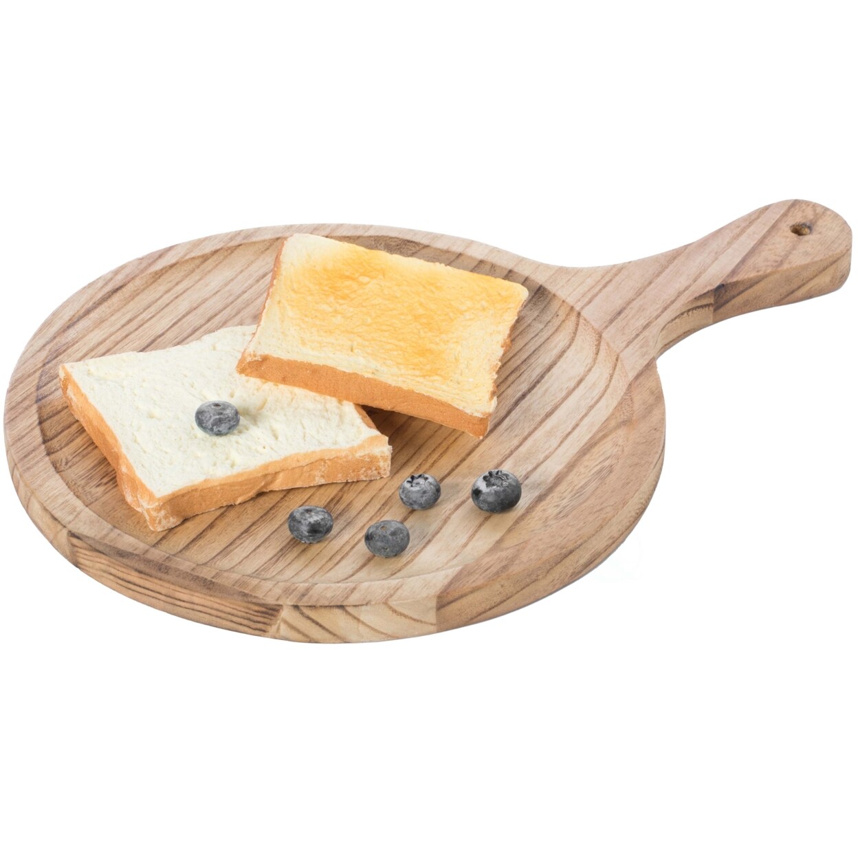 Vintiquewise Wooden Round Shape Serving Tray Display Platter