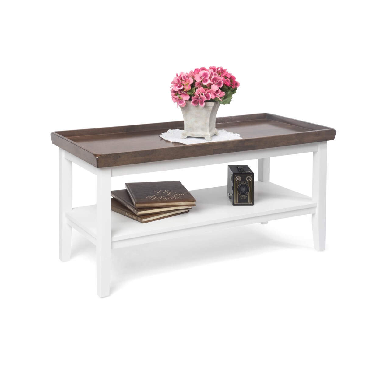 Convenience Concepts Ledgewood Coffee Table, DRIFTWOOD and WHITE Michaels